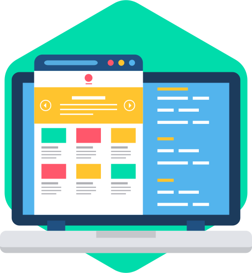 Monitor icon representing a professional web design agency and UI/UX development.