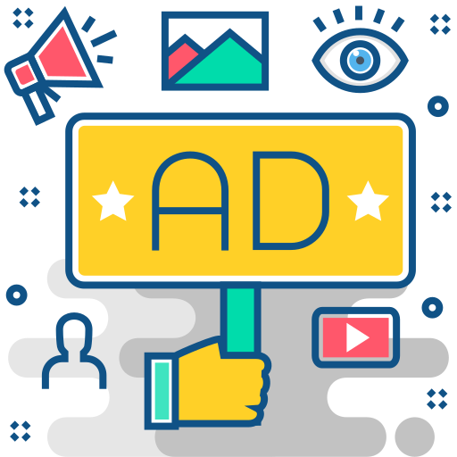 Icon depicting ROI-driven Facebook and Google ads management campaigns.
